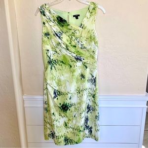 Sleeveless Floral Silk ANN TAYLOR Sheath Dress